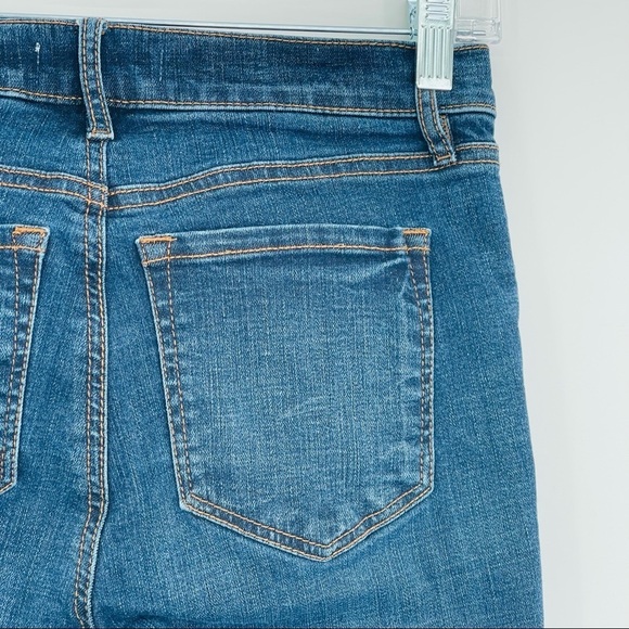 Ann Taylor Loft Modern Skinny Ankle Jeans Womens 0 25 Blue Frayed Hem Stretch - Picture 4 of 13